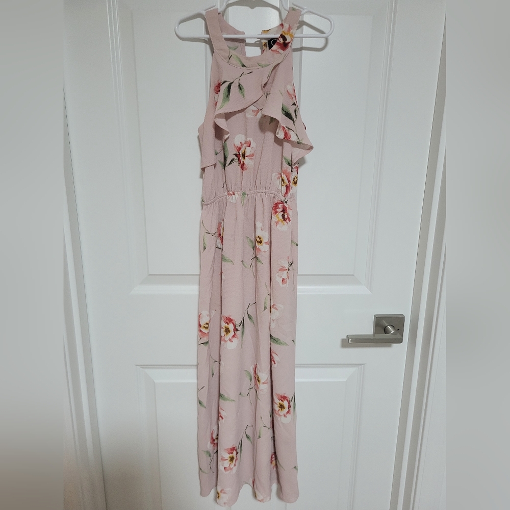 Charming Pink Floral Kids Dress